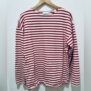 Saint James style Red and White Striped MarinerTop